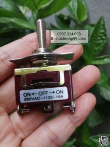 công tắc gạt sắt 3 chân  3 vị trí on off on 1122 15A-250vac